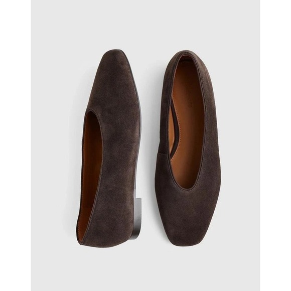 Madewell Shoes - NEW Madewell Mylie Ballet Flat Women 7.5 Brown Suede Square Toe NX064
